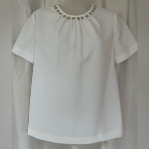 Kate Spade short sleeve rhinestone top